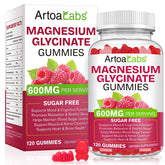 WOJBALMN Magnesium Glycinate Gummies bottle highlights sugar-free formula for restful sleep
