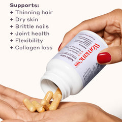 Womaness Active Glow nails closeup suggesting stronger nails