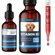 WOMRICH Appetite Stimulant B12 bottle closeup for dogs, supporting appetite.