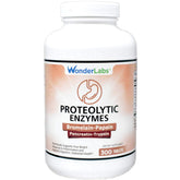 Wonder Laboratories proteolytic enzymes bottle showing a broad digestive aid