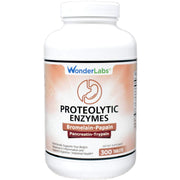 Wonder Laboratories proteolytic enzymes bottle showing a broad digestive aid