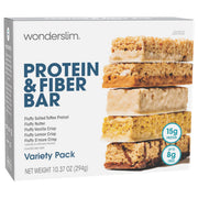 WonderSlim High Fiber Bars package front for on-the-go snacking.