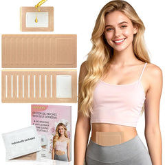 WOOWME castor oil patches with leakproof border prevent stains on skin.