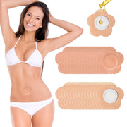 Woowruier 32-patch pack: breathable, skin-friendly belly button patches for comfort.