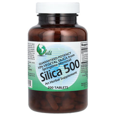 World Organic Silica 500mg tablets bottle for daily use