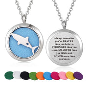 WPFdesign Yintunuo shark diffuser pendant front view showing wearable aroma accessory