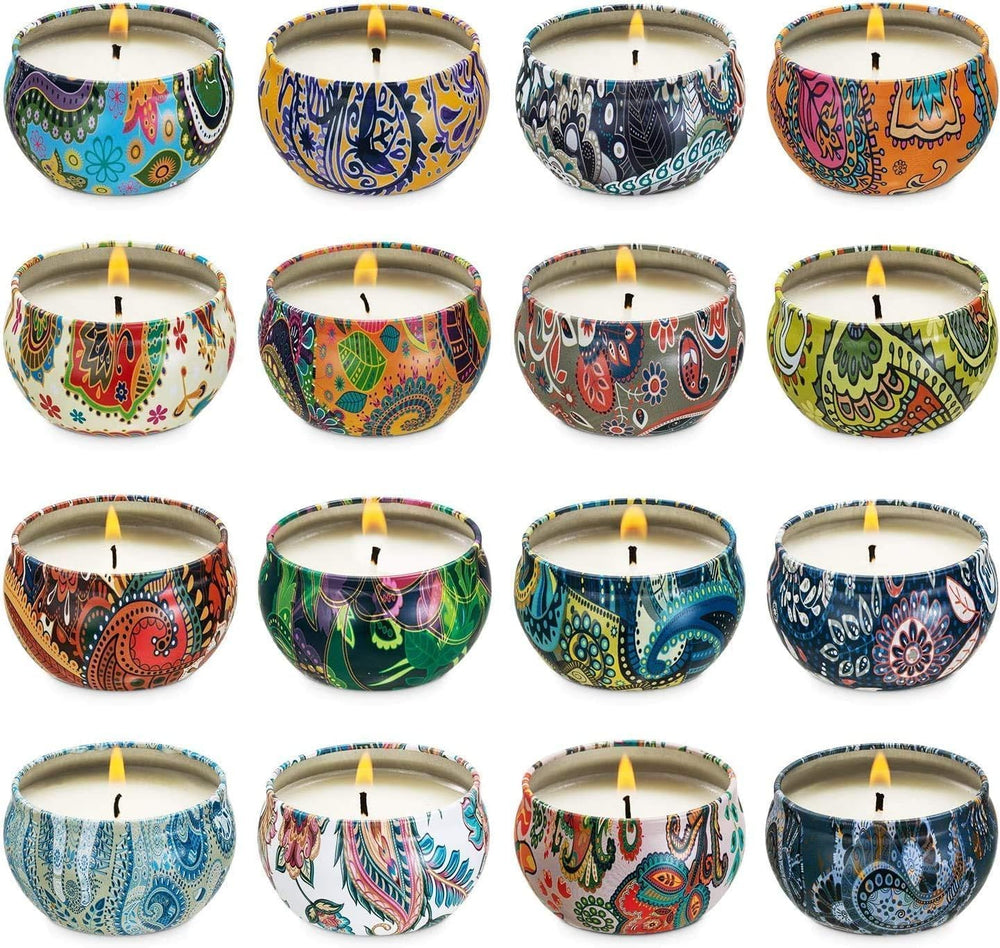 WPONSZU Blue Bell candle tin creates calming ambiance.