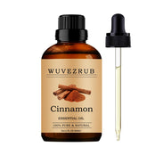 Wuvezrub Cinnamon Essential Oil bottle 60ml for pure aroma diffusion.