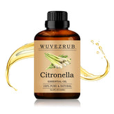 Wuvezrub Citronella oil bottle top view for pure aromatherapy ambiance.