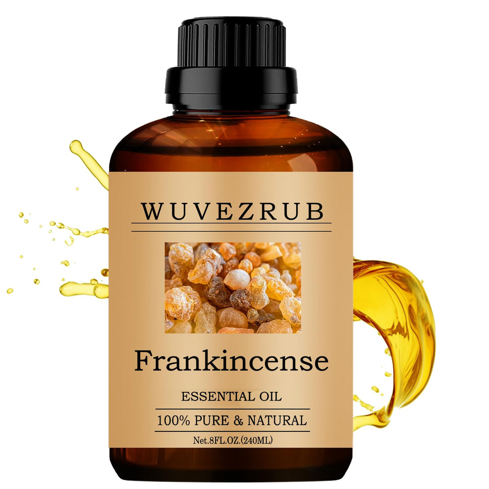 Wuvezrub Frankincense essential oil bottle pour for diffuser aromatherapy.