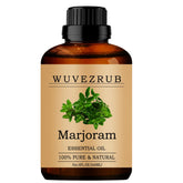 Wuvezrub marjoram oil bottle on wooden table for home aroma