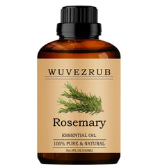 Wuvezrub Rosemary essential oil bottle for diffuser diffusion and warm herbal ambiance.