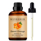 Wuvezrub Sweet Orange essential oil bottle for diffusion and aromatherapy