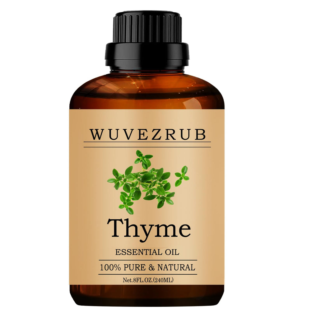 Wuvezrub Thyme oil bottle for pure aromatherapy and diffuser use.
