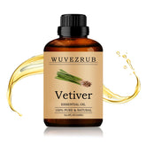 Wuvezrub Vetiver oil bottle with pour spout for precise aroma control.