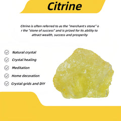 WUYOUSHI Citrine raw stones in meditation setup for focus