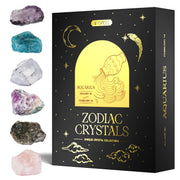 Wyspell Aquarius Crystal Set packaging showcases zodiac design for gifting