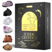 Wyspell Capricorn crystal set packaging highlights Capricorn stones for a thoughtful astrology gift.