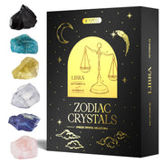 Wyspell Libra crystal set box displays six stones for balanced energy and gift-ready presentation.