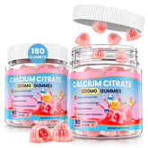 WyuuKi calcium citrate gummies bottle front shows strawberry flavor for daily use