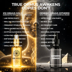 X12 Ormus Dead Sea salt minerals highlighting a mineral-rich profile