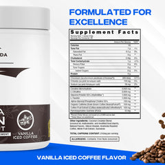 XEELA Pre Workout scoop measuring powder for precise dosing.
