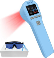XHUIA red light therapy device front view, compact handheld for targeted relief