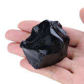 XIANNVXI Obsidian raw crystal 45mm showcases unique natural patterns for decor.