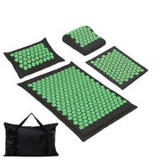 XiaoMaGe acupressure mat on floor supports neck and back relief