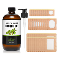 XIKERAY castor oil bottle in amber glass preserves purity for at-home use