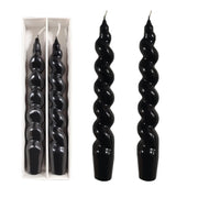 XINAOBAOLUO taper odorless candle with black spiral for elegant ambiance