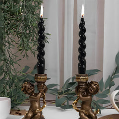 XINAOBAOLUO twisted taper candle adds dramatic silhouette to centerpieces