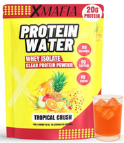 XMafia Protein Water Tropical Crush bottle ready for post-workout hydration