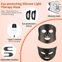 XMZXMZ red light mask includes 500nm blue light for clear, balanced skin.
