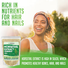 XPRS Nutra horsetail extract powder packaging on shelf