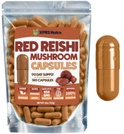 XPRS Nutra Reishi capsules bottle front for daily use.