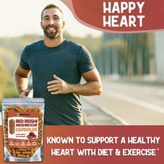 XPRS Nutra Reishi capsules pour for on-the-go dosing.