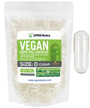 XPRS Nutra Size 0 empty capsules with clear shells for precise filling