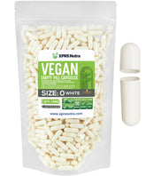 XPRS Nutra Size 0 empty capsules, clear shells for precise DIY supplement filling.