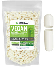 XPRS Nutra Size 0 empty capsules ready for precise filling