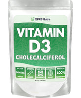 XPRS Nutra Vitamin D3 powder unflavored bottle for simple daily supplementation.