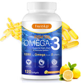 Xsvseie Omega-3 Fish Oil bottle with lemon flavor for easy absorption and pleasant taste.