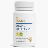 Xtendlife Kiwi-Klenz bottle provides daily digestive support for gut comfort.