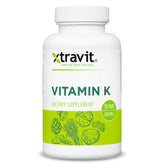 Xtravit Vitamin K bottle front showcases clean, non-GMO formula for everyday balance.