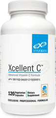 XYMOGEN Xcellent C bottle front highlighting high-potency vitamin C for daily immune support.