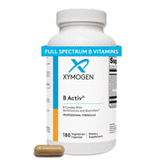 XYMOGEN B Activ bottle front showing complete B vitamin spectrum for energy support.
