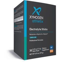 XYMOGEN Electrolyte Stick Lemon bottle pour delivers refreshing hydration with no sugar.