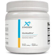 XYMOGEN GlutAloeMine powder bottle for daily GI support.