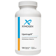 XYMOGEN LipotropiX bottle front highlighting liver support and lipid metabolism