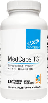 Xymogen MedCaps T3 thyroid support bottle for daily use